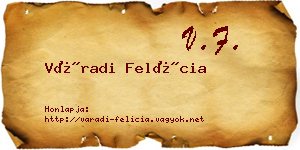 Váradi Felícia névjegykártya