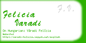 felicia varadi business card