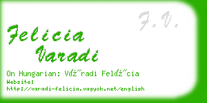 felicia varadi business card